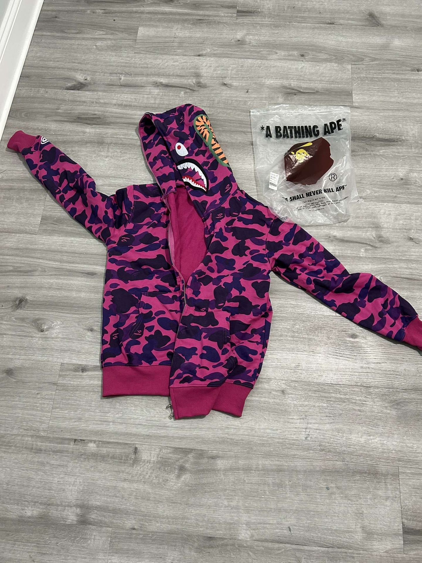 Purple BAPE zip up