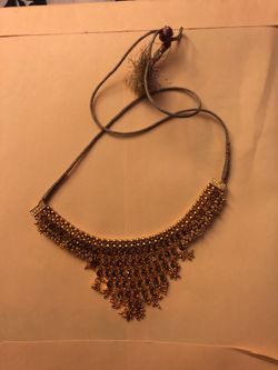 Gold chained necklace
