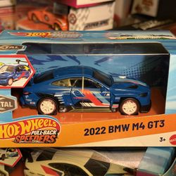 HotWheels Pull-Back Speeders 2022 BMW M4 GT3 1:32 Scale
