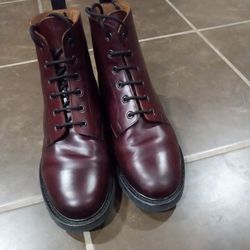 Solovair Derby Boots In Burgundy Horween Leather 12.5d