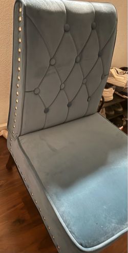 Velvet blue chair