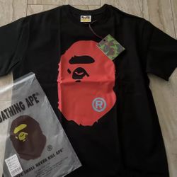 black and red bape shirt