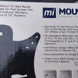 Tv Mount Wall 32" $13 Each ( 2x $25)