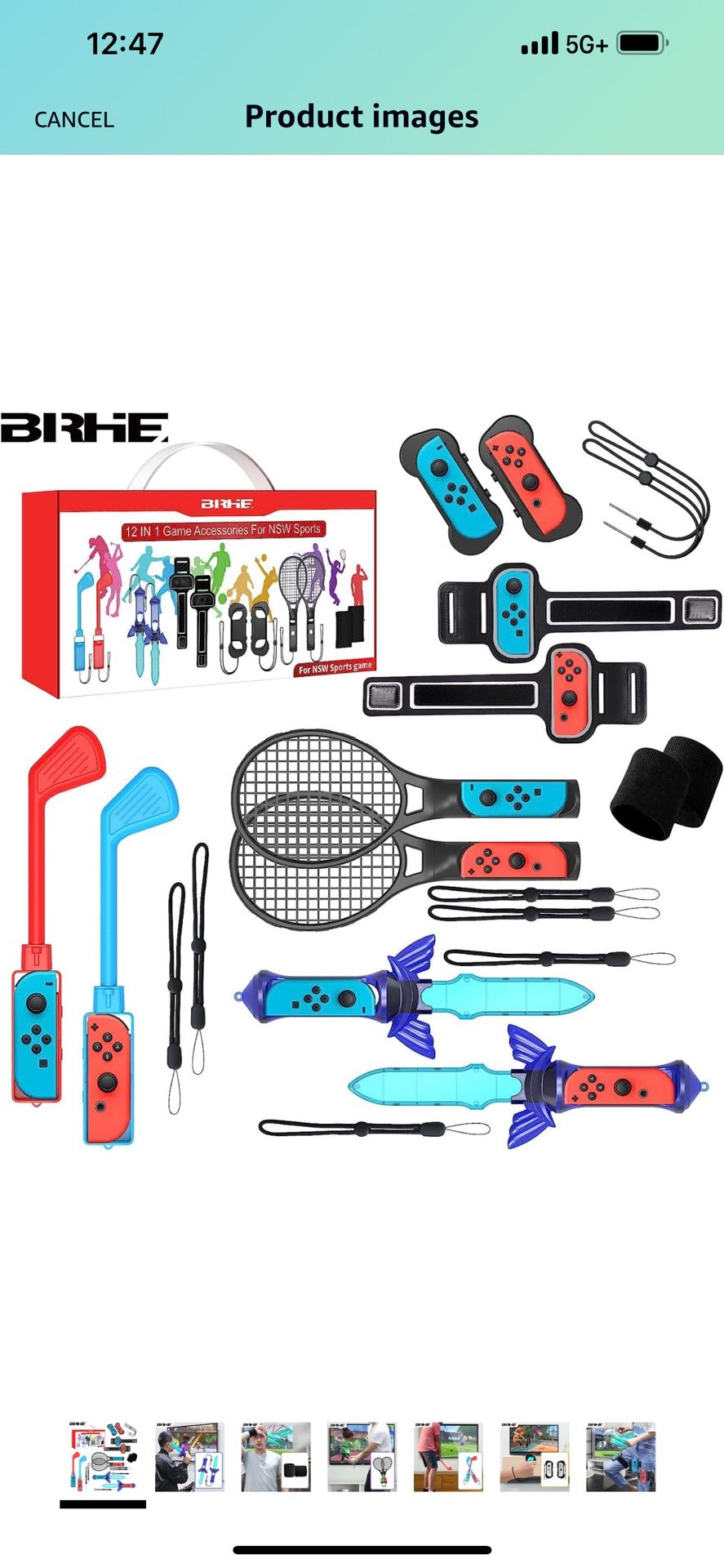 Nintendo Switch Accessories12 in 1 Switch Sports Accessories Bundle for Nintendo Switch Sports,Family Accessories Kit for Switch/OLED Sports Games:Gol