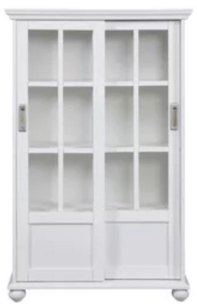 Cerrato Standard Bookcase With Glass Sliding Doors