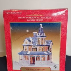 Santa’s Workbench "Webster Manor" – Lighted Porcelain Christmas Village