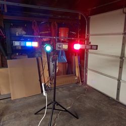DJ lights, stand and bar