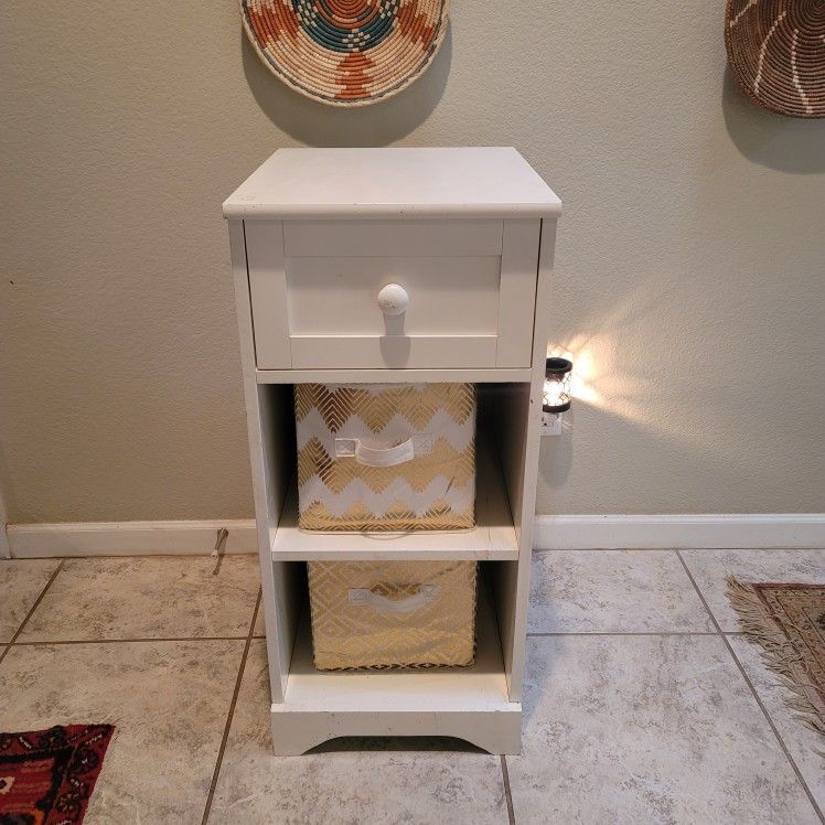 2 White Tall Nightstands