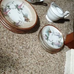 Ceramic Gold Rimmed Tea Set