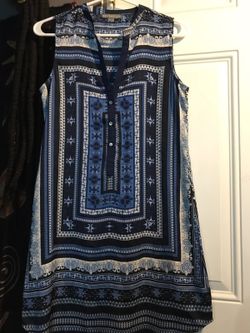 Blue tribal dress