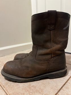 Brown Leather Safety Work Boots – Mens size 13