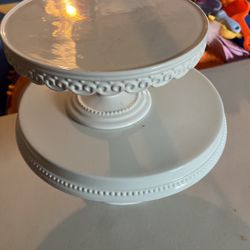 White Color Cake Stands 10”-12” Inches Porcelain 