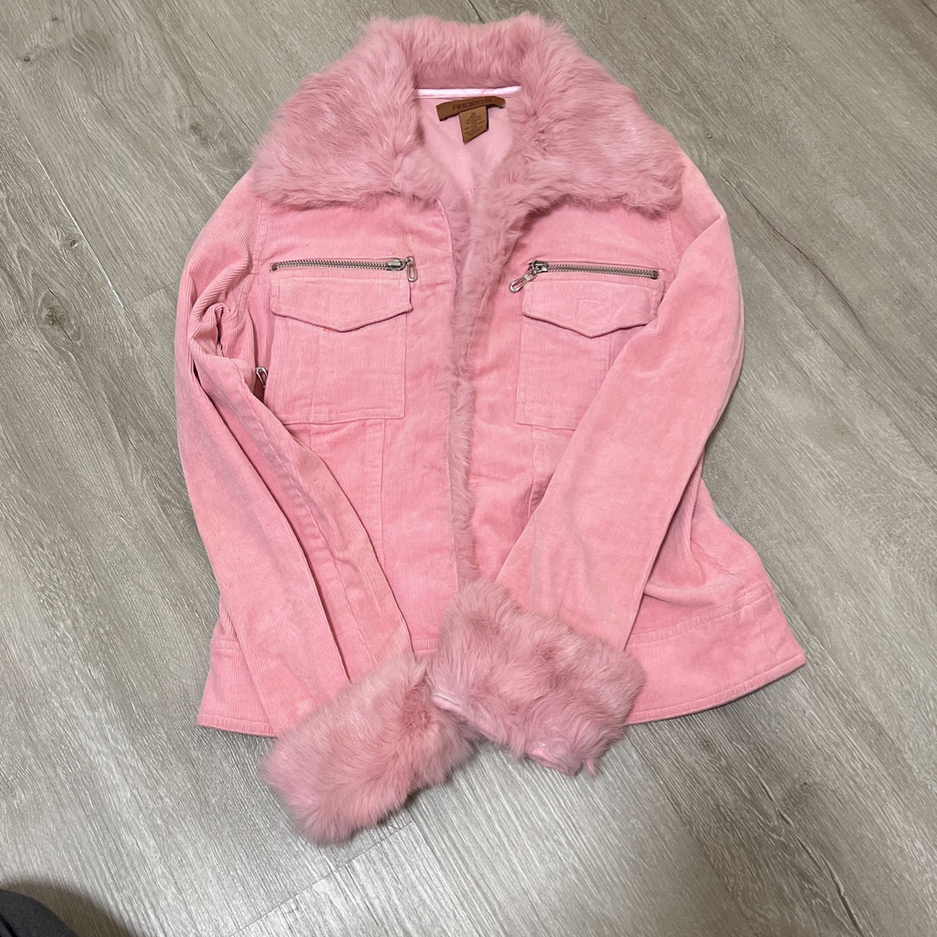 Y2K Arden b Pink Fur Jacket 