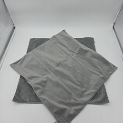 Stellhome Soft Velvet Throw Pillow Covers Square Decorative Cushion Covers for Bed Couch Sofa Bench, 18 x 18 inch (45 x 45 cm), Grey, Pack of 2