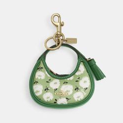 NWT Coach Mini Floral Bag Charm Green 🌸✨