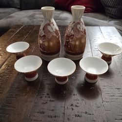 Vintage Kutani Porcelain Sake Set