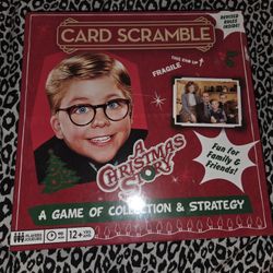 A Christmas Story Card Scramble Board Game - Officially Licensed Christmas Story Movie Merchandise & Collectible Family Gift for Kids & Adults