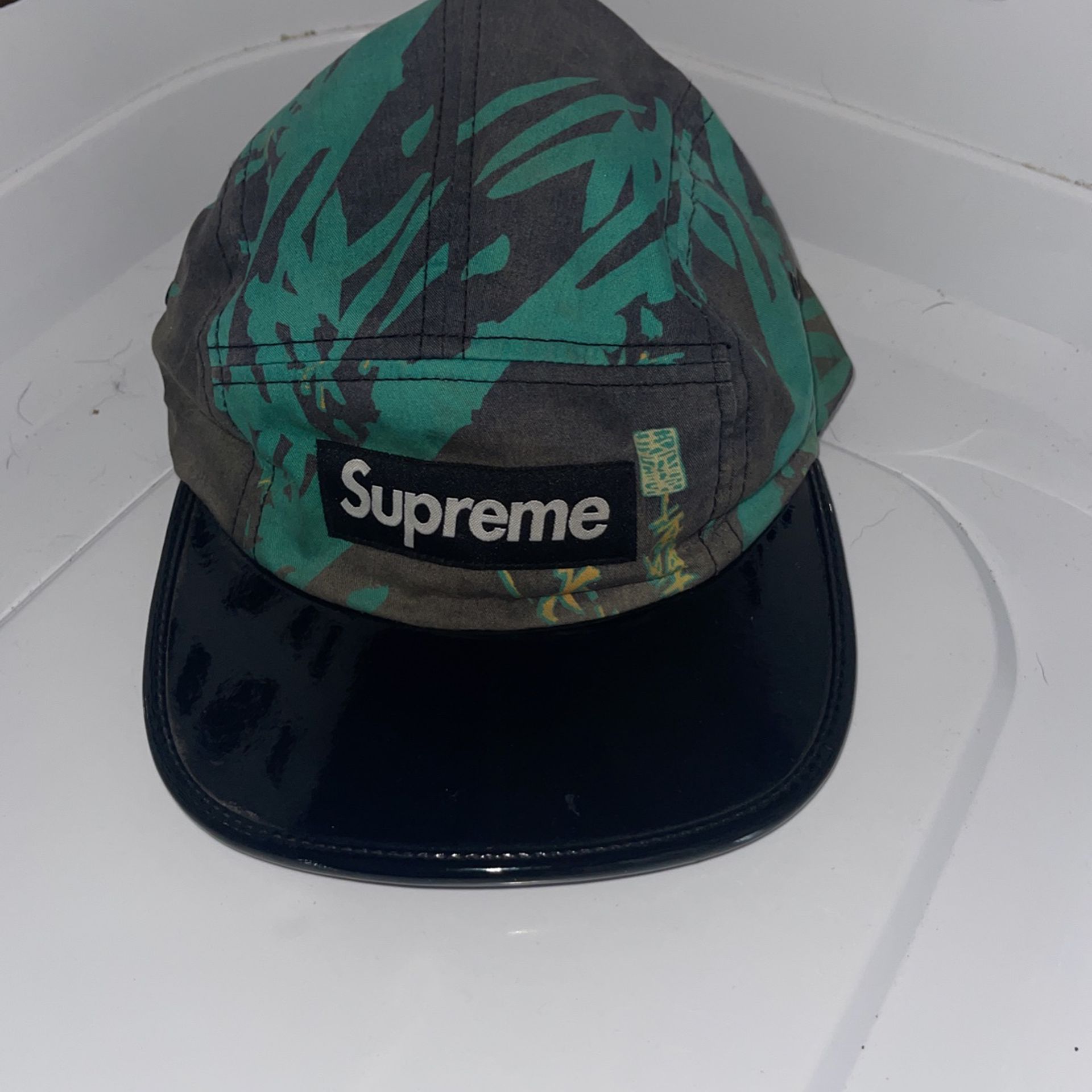 Supreme 5 Gloss Brim 5 Panel Hat Used 100% Authentic