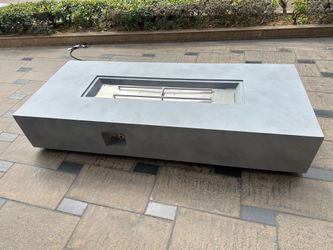 84” Concrete Outdoor Patio Furniture Fire Pit – 120,000 BTU – Outdoor Gas Patio Heater –Certified