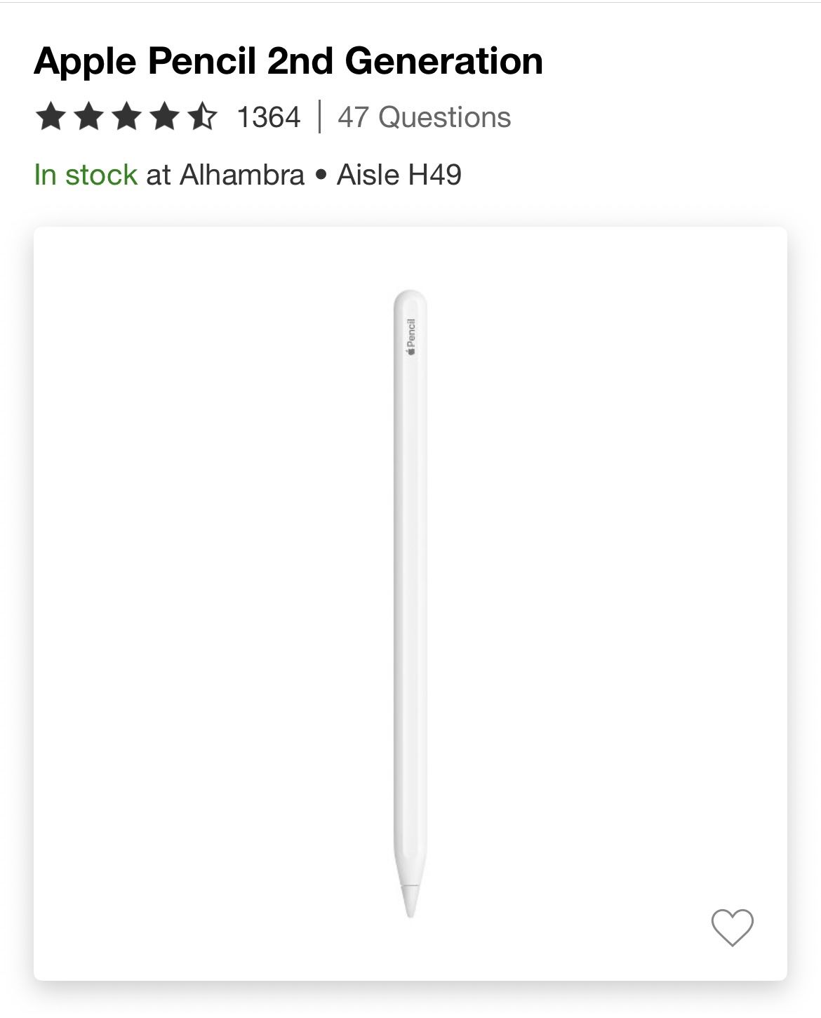 Apple Pencil 2nd Generation