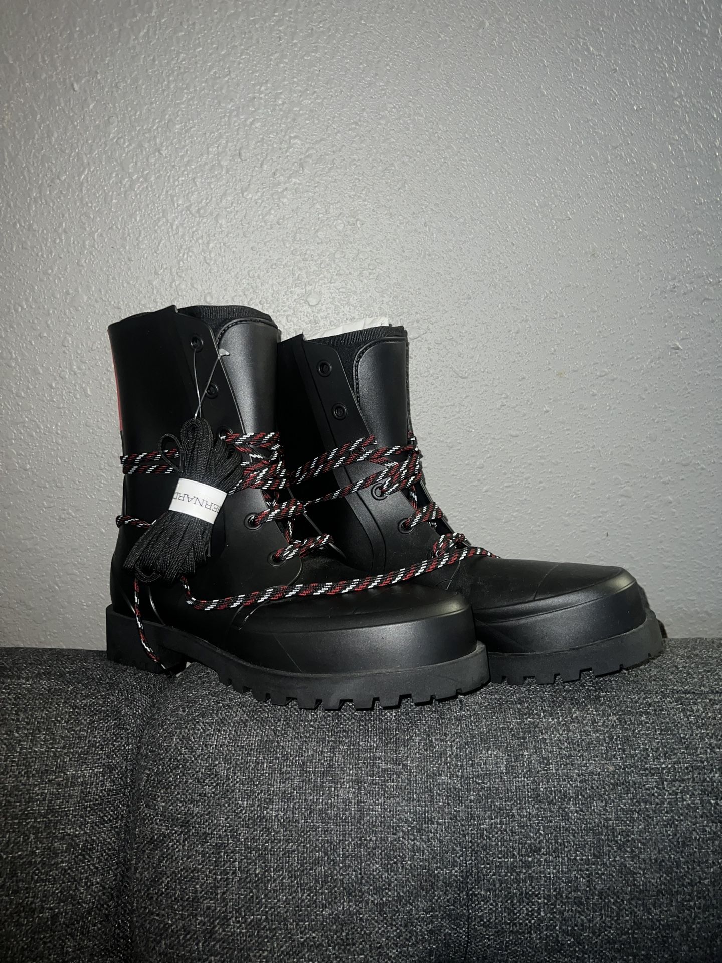 BERNARDO Military Lace Up Rain Boot (women)