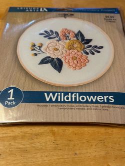 Leisure Arts Wildflowers Embroidery Kit