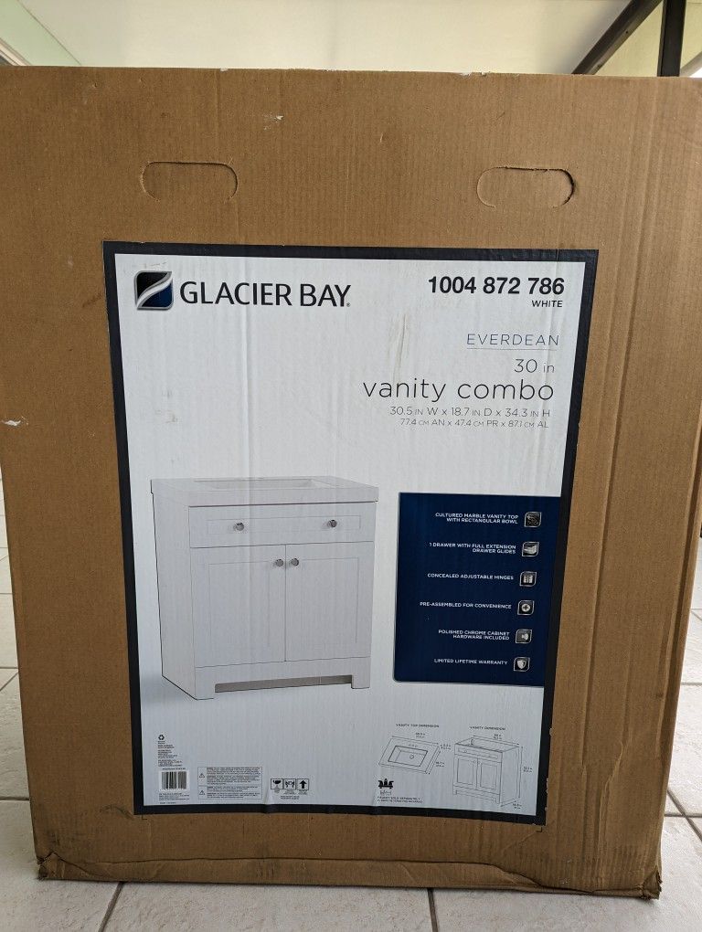 Glacier Bay 30 in Bathroom Vanity Combo
