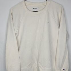 Champion Pullover Crewneck Sweatshirt Size Medium Adult Color Beige