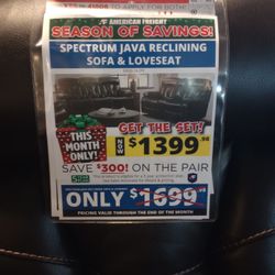 Spectrum Java Reclining Sofa & Loveseat