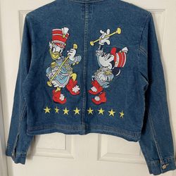 Disney Minnie Mouse Daisy Duck Majorette Denim Jacket Nutcracker Military Jean