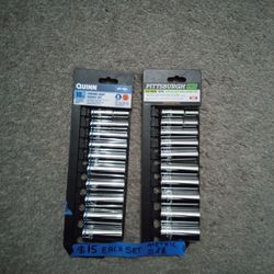 10 PCs Chrome Deep Socket Set SAE Or Metric 3/8" Inch Drive 