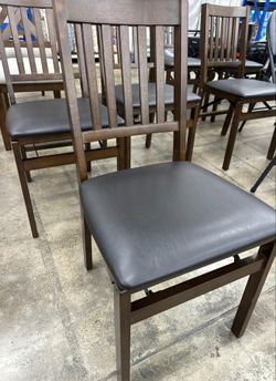 Transitional Wood Folding Chair Regular Height