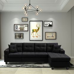 BRAND NEW SECTIONAL COUCH WITH CUP HOLDERS