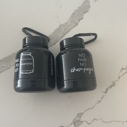 Black Protein Powder Containers