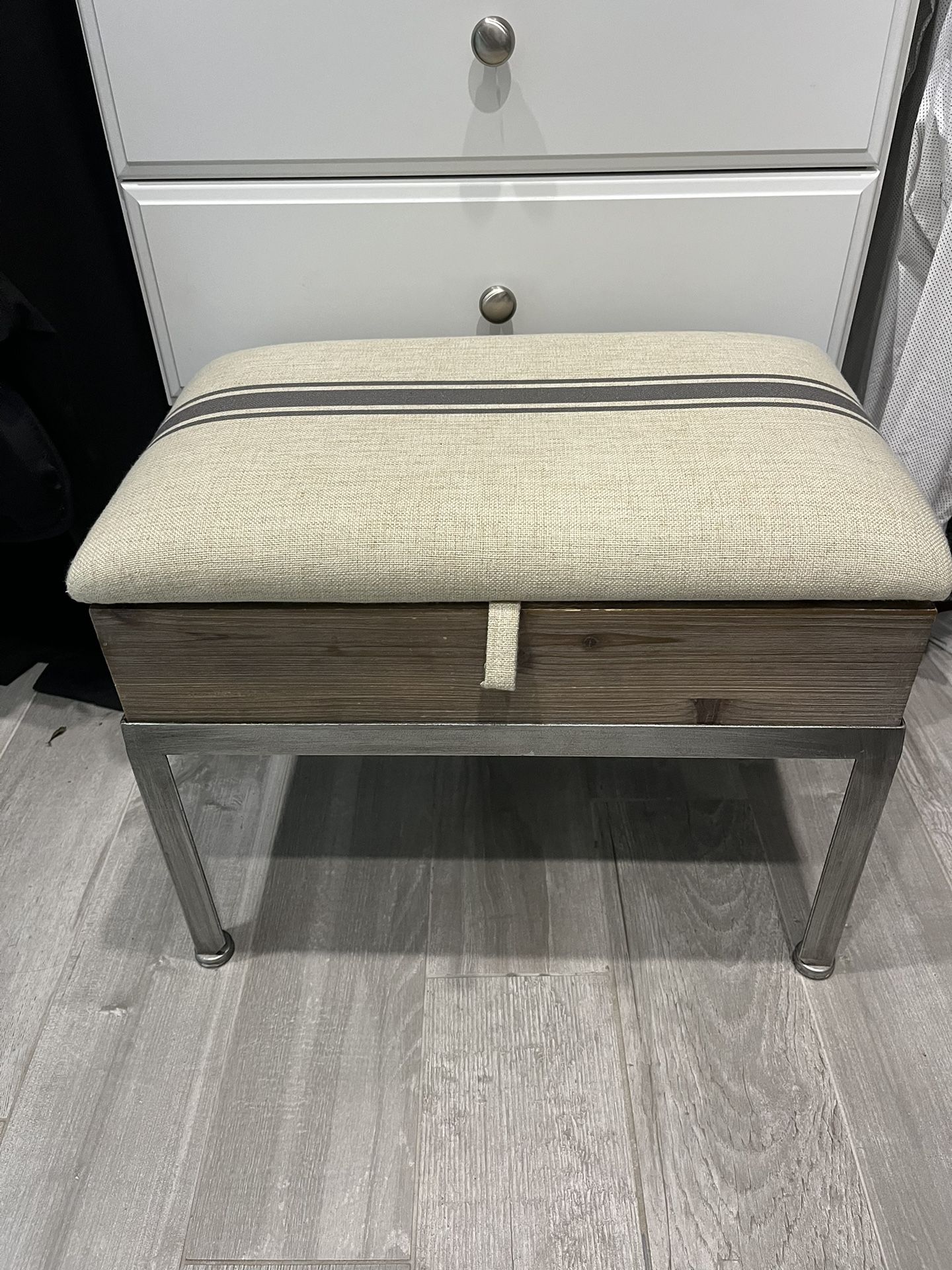 Small Storage Bench Ottoman