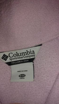 Columbia plush jacket! Light pink size 18/20