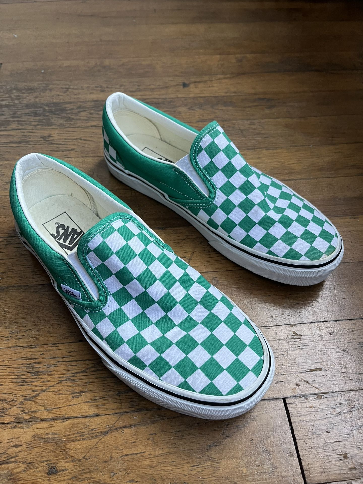 Green Checked Vans For Sale $50