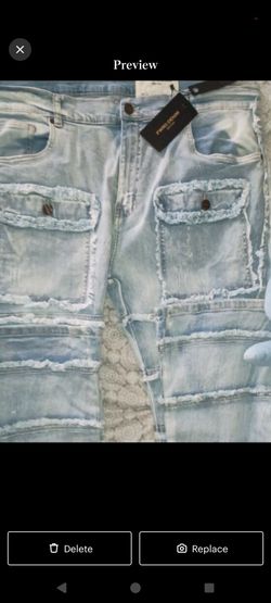 FWRD Denim Distressed Light Wash Jeans
