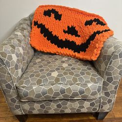 Halloween Pumpkin Accent Piece/Rug
