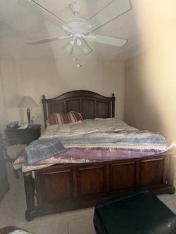 Dark Wood Queen Bed Frame