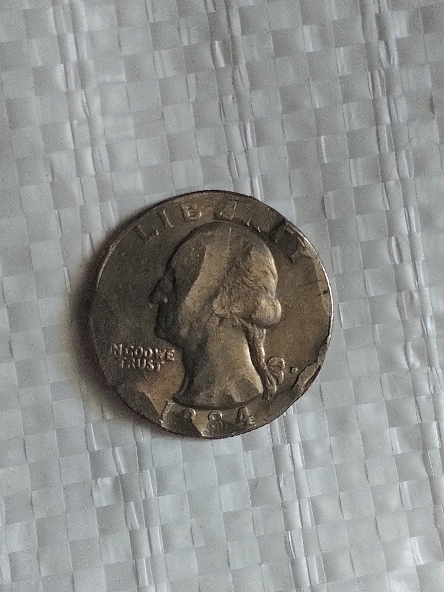 1984 Quarter Error Coin, D Mint Mark