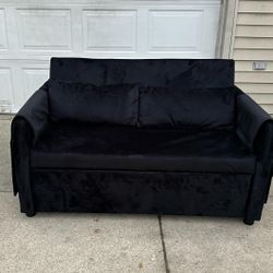 New convertible sofa bed couch with pull out bed - black