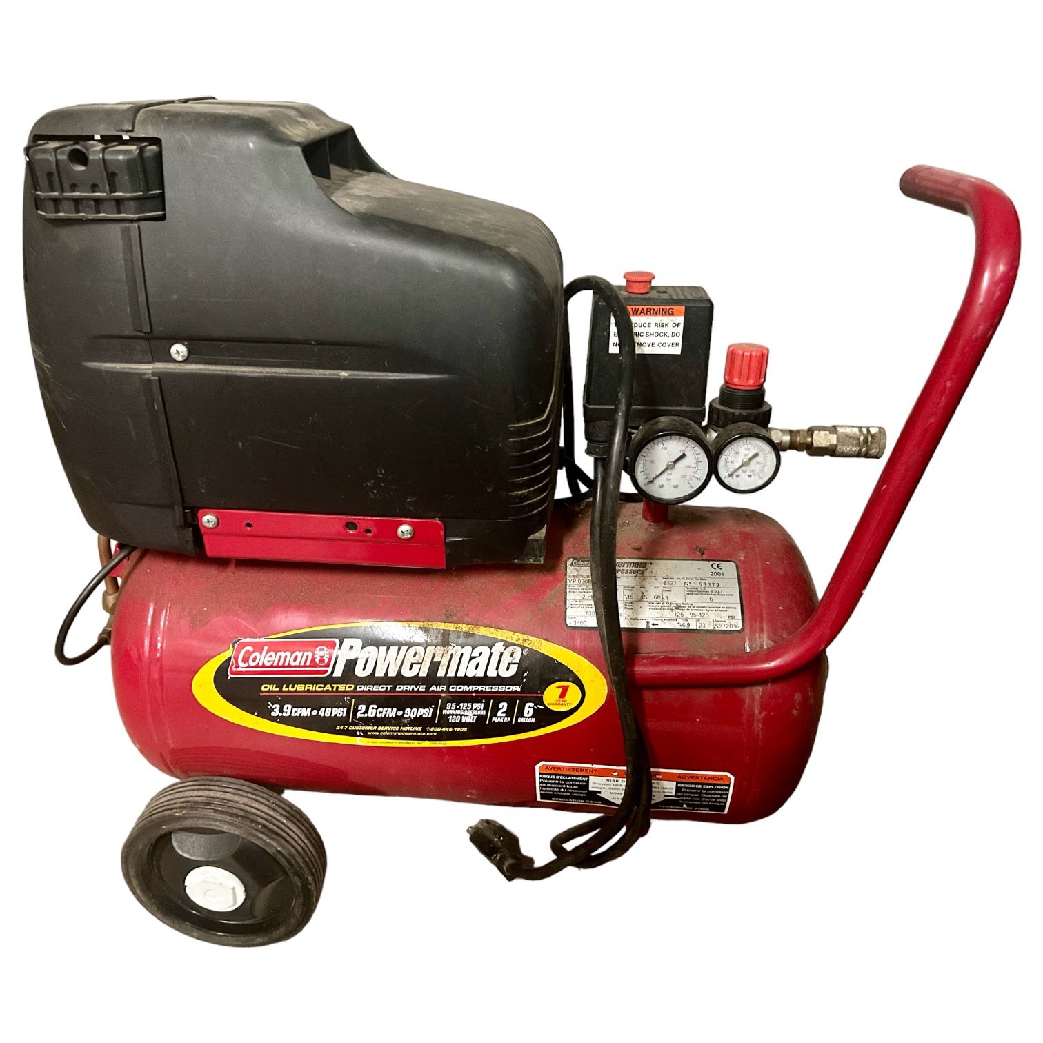 Coleman Powermate 6 Gallon Air Compressor & Hose