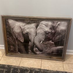 Elephant Picture 27X39 frame 