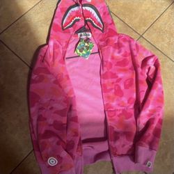 Pink bape hoodie