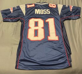 Men’s Randy Moss New England Patriots Reebok Blue Jersey - Size Medium