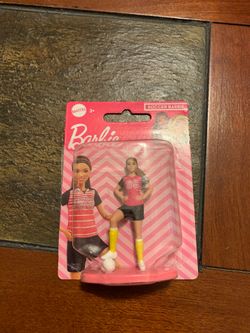 Soccer Barbie figurine perfect for a cake topper