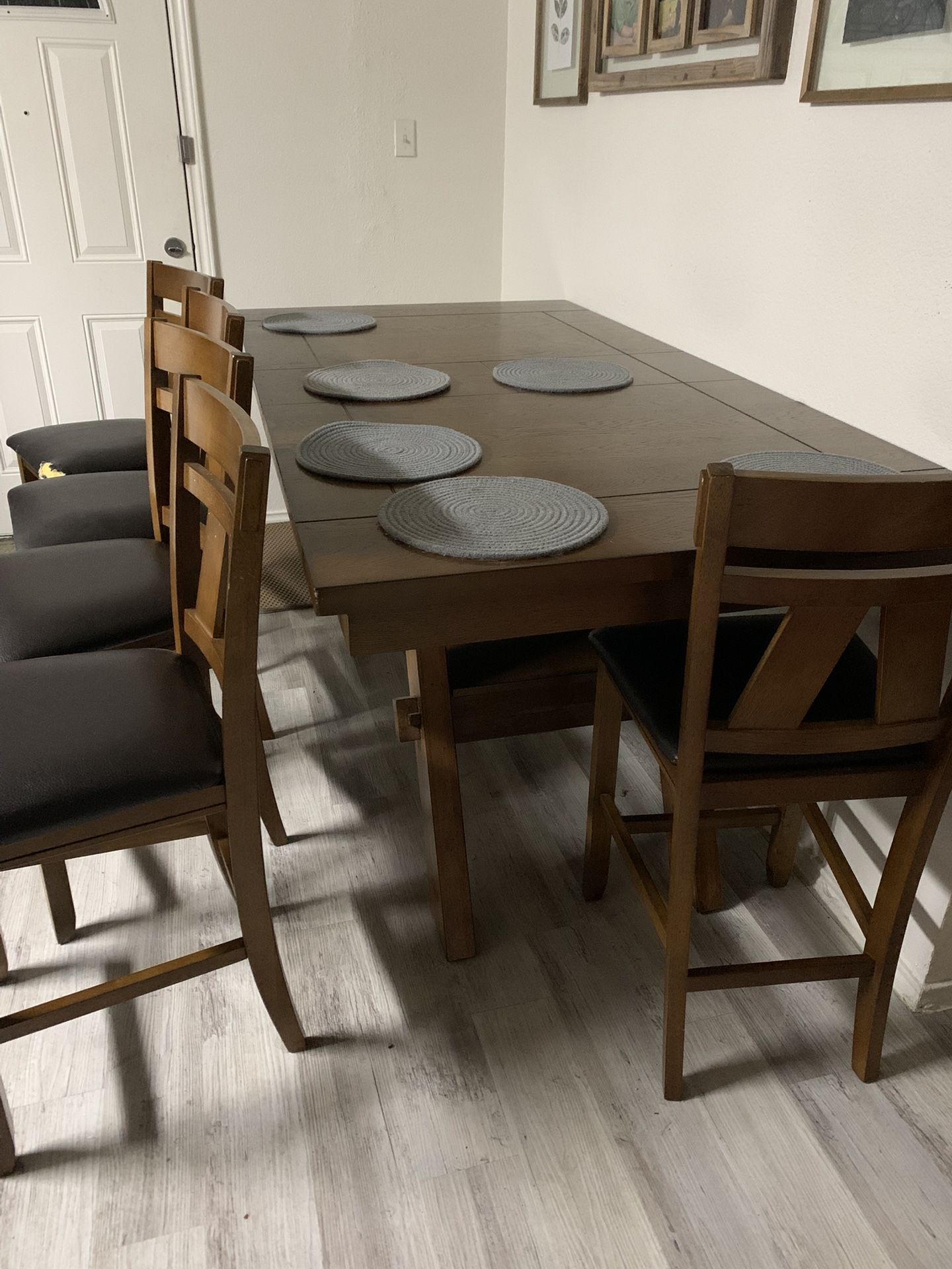 Dining Table With 8 Chairs And Removable Leaf