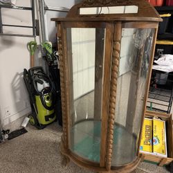 Vintage Round Glass Cabinet 