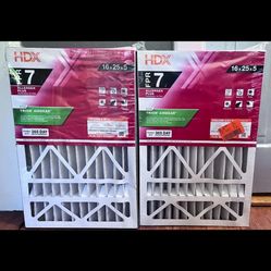 2-Pack 16" x 25" x 5" Trion AirBear Replacement Pleated Air Filter FPR 7 MERV 11